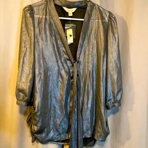 Beautiful holiday blouse by decree never worn with tags size Med